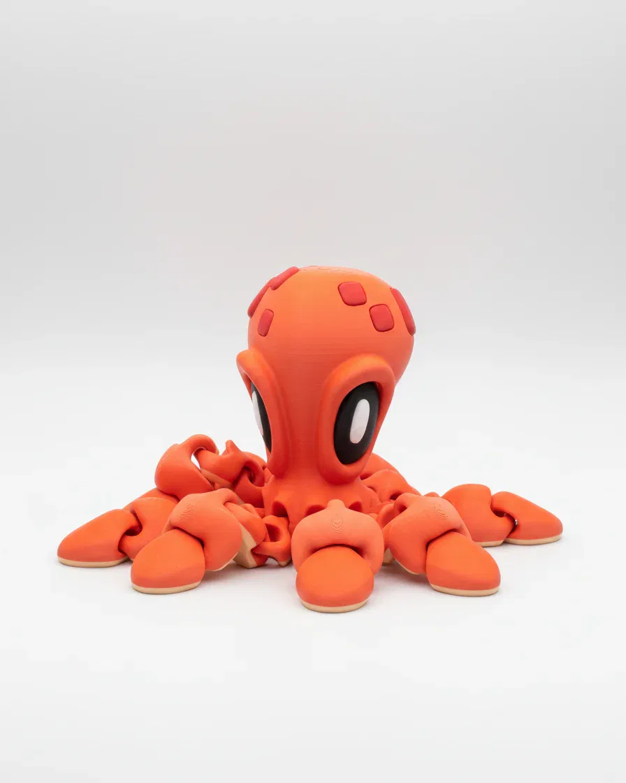 Blob Octopus 🐙 – Articulated 3D Printed Figure (Stand & Magnet Options)
