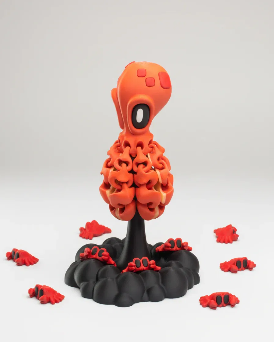 Blob Octopus 🐙 – Articulated 3D Printed Figure (Stand & Magnet Options) - Image 2