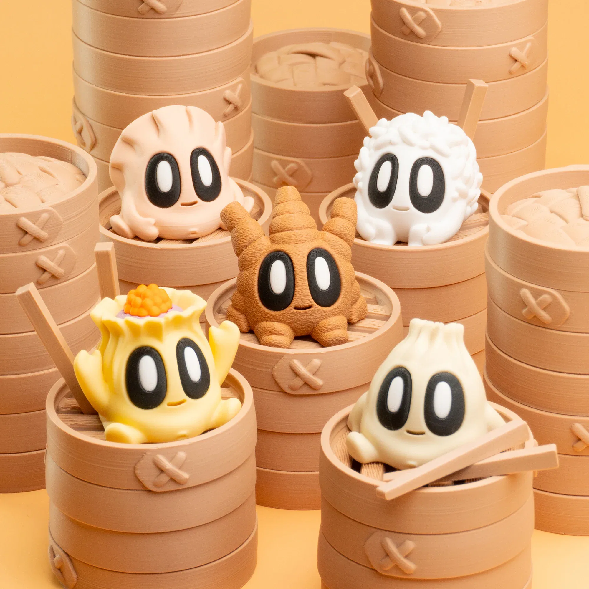 Dim Sum Buddies – Stackable Steamer Character