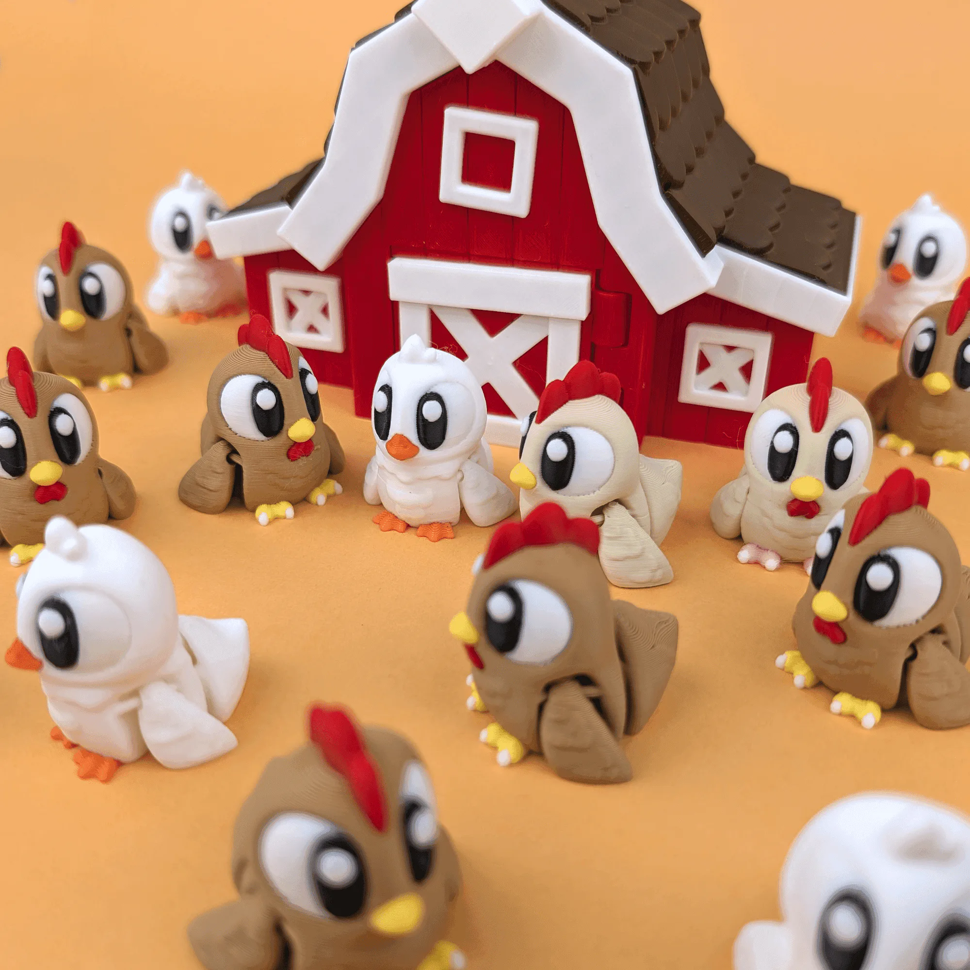 3D Printed Barn Scene with Chickens and Ducks - Image 2