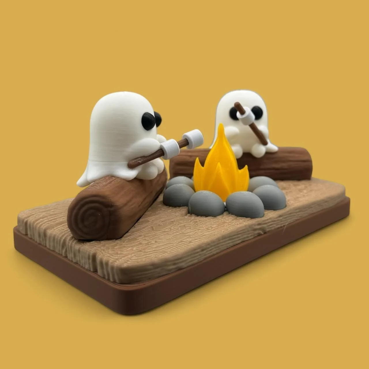 Ghost Campfire Scene – 3D Printed Halloween Decoration with LED Tealight 🔥👻 - Image 3