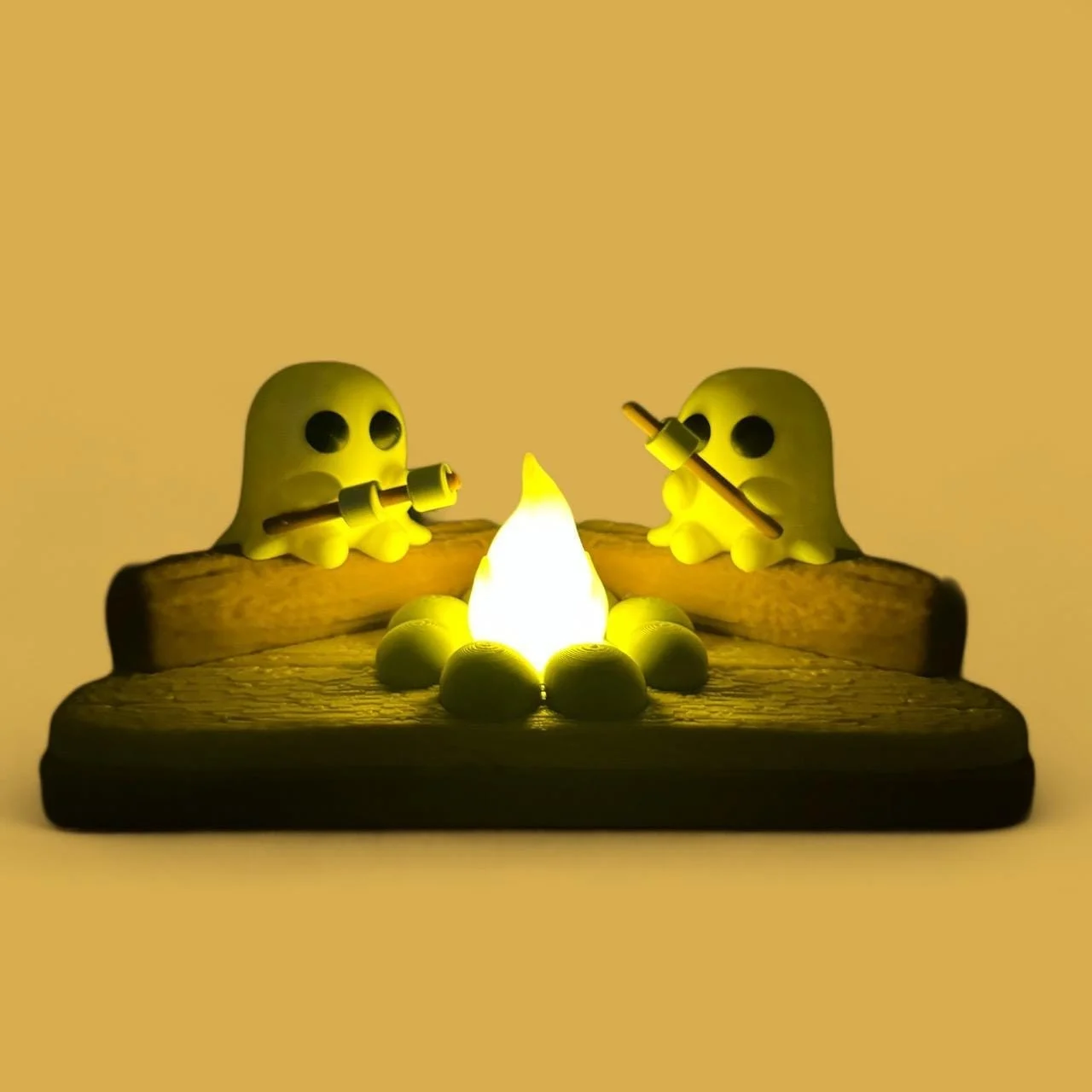Ghost Campfire Scene – 3D Printed Halloween Decoration with LED Tealight 🔥👻 - Image 2