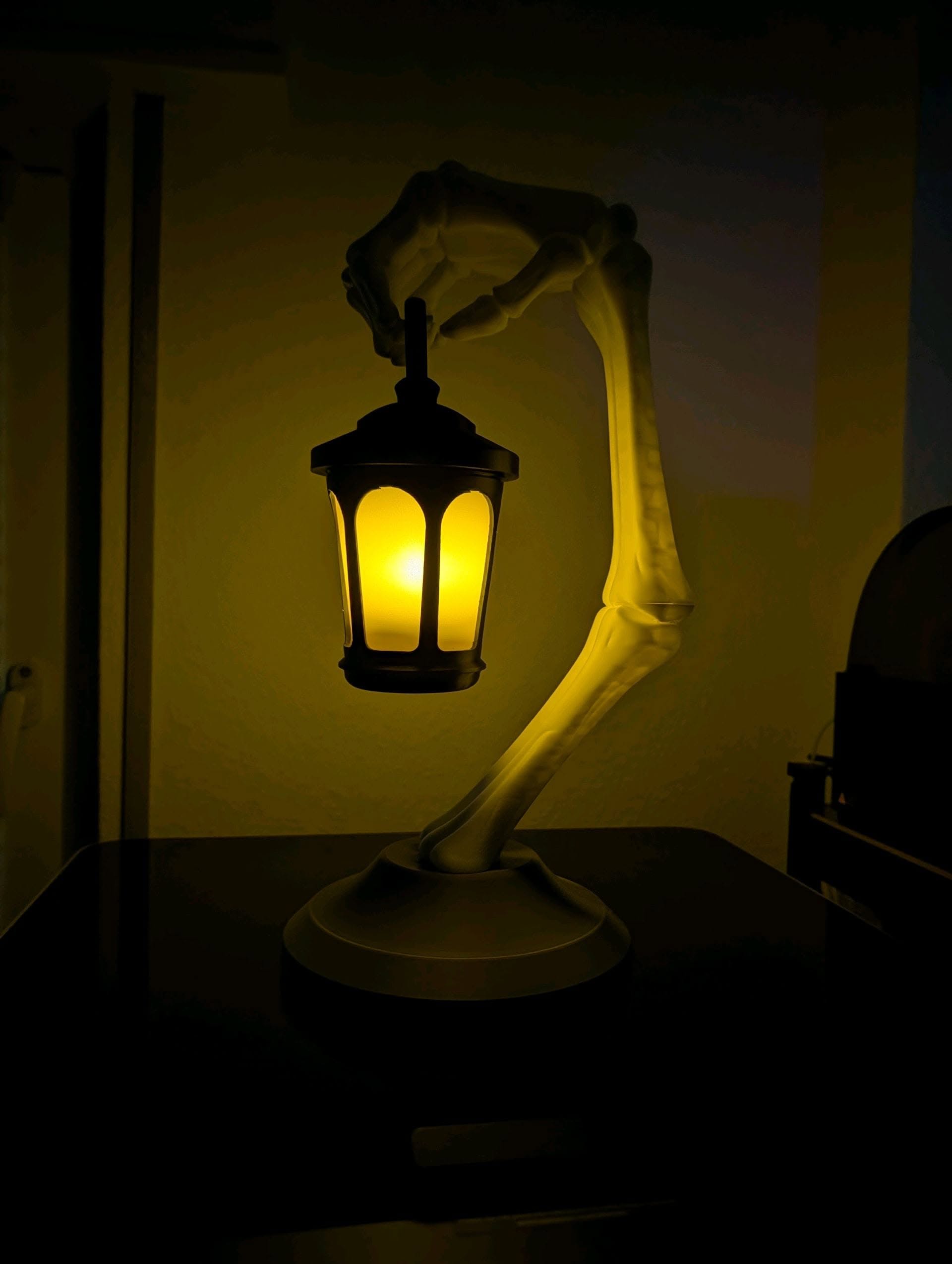 Day of the Dead Skeleton Hand Lantern Lamp (with LED Tealight) - Image 2