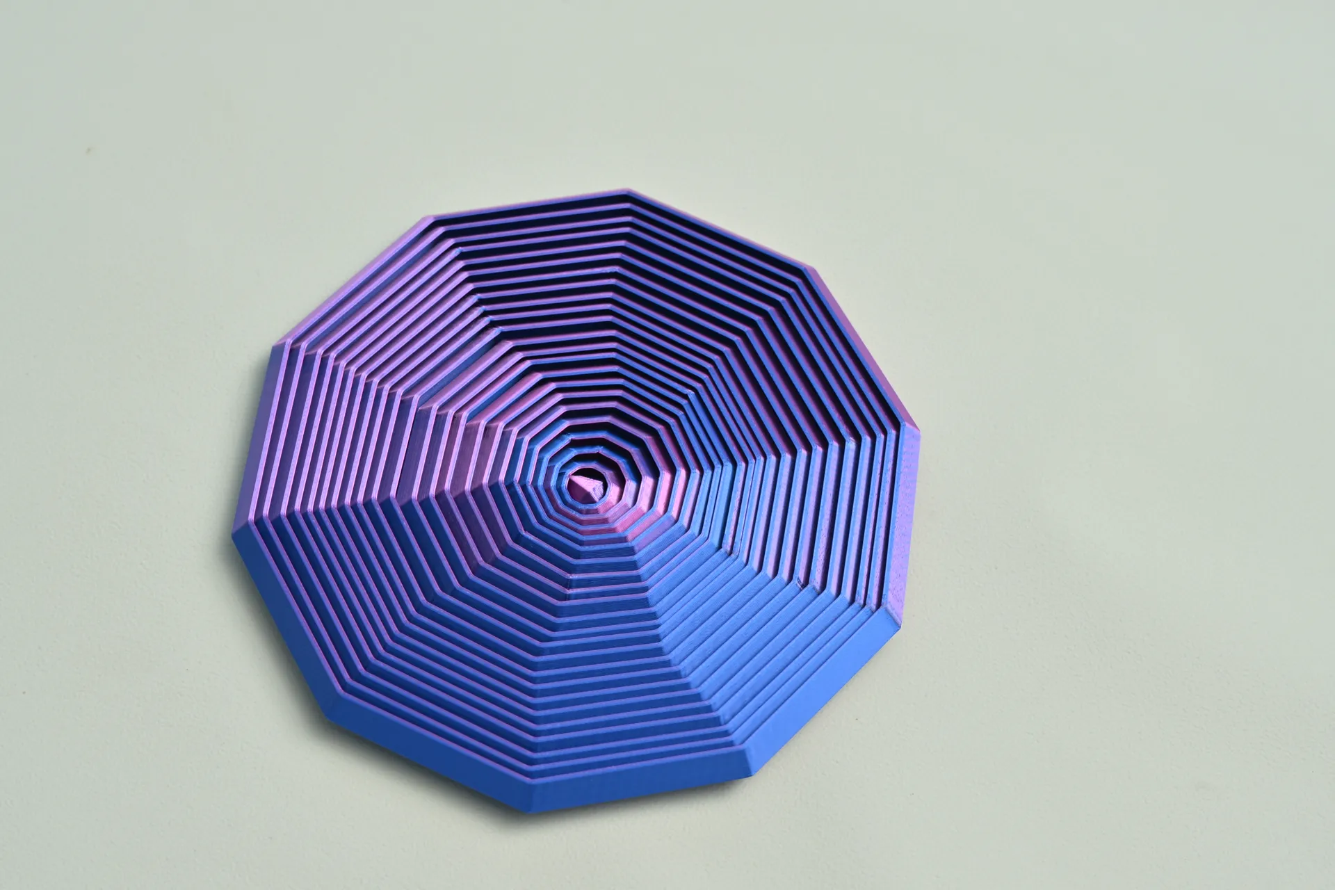 Decagon Fidget Toy – 3D Printed Spiral Focus Spinner - Image 2